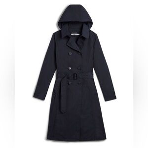Jane Post Navy Hooded Trench Coat